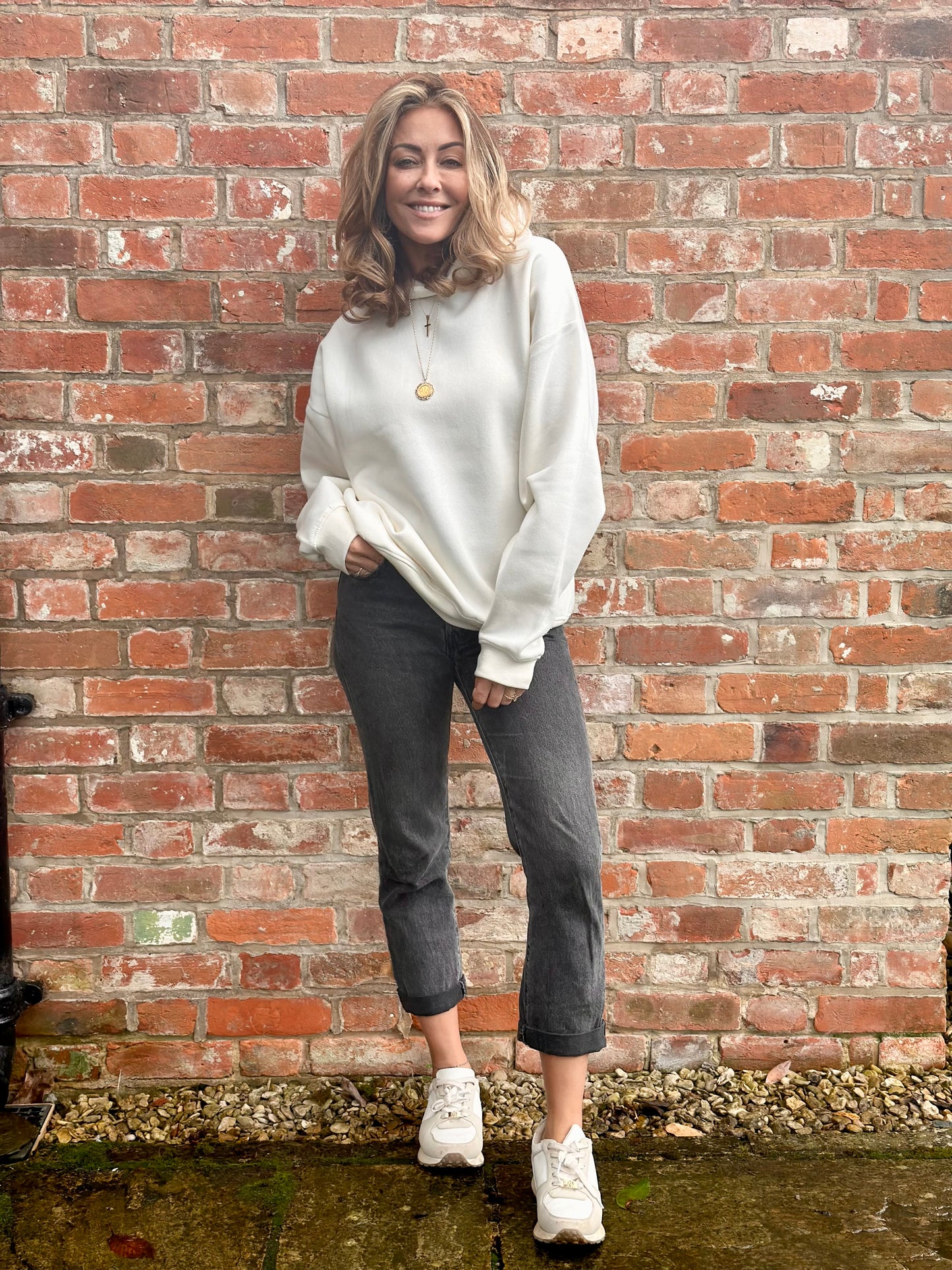 PEACHED Hoodie ECRU