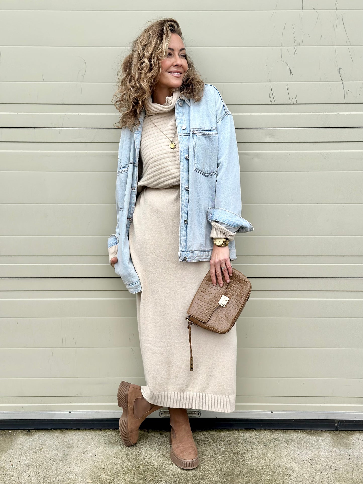 Cream Jumper Dress