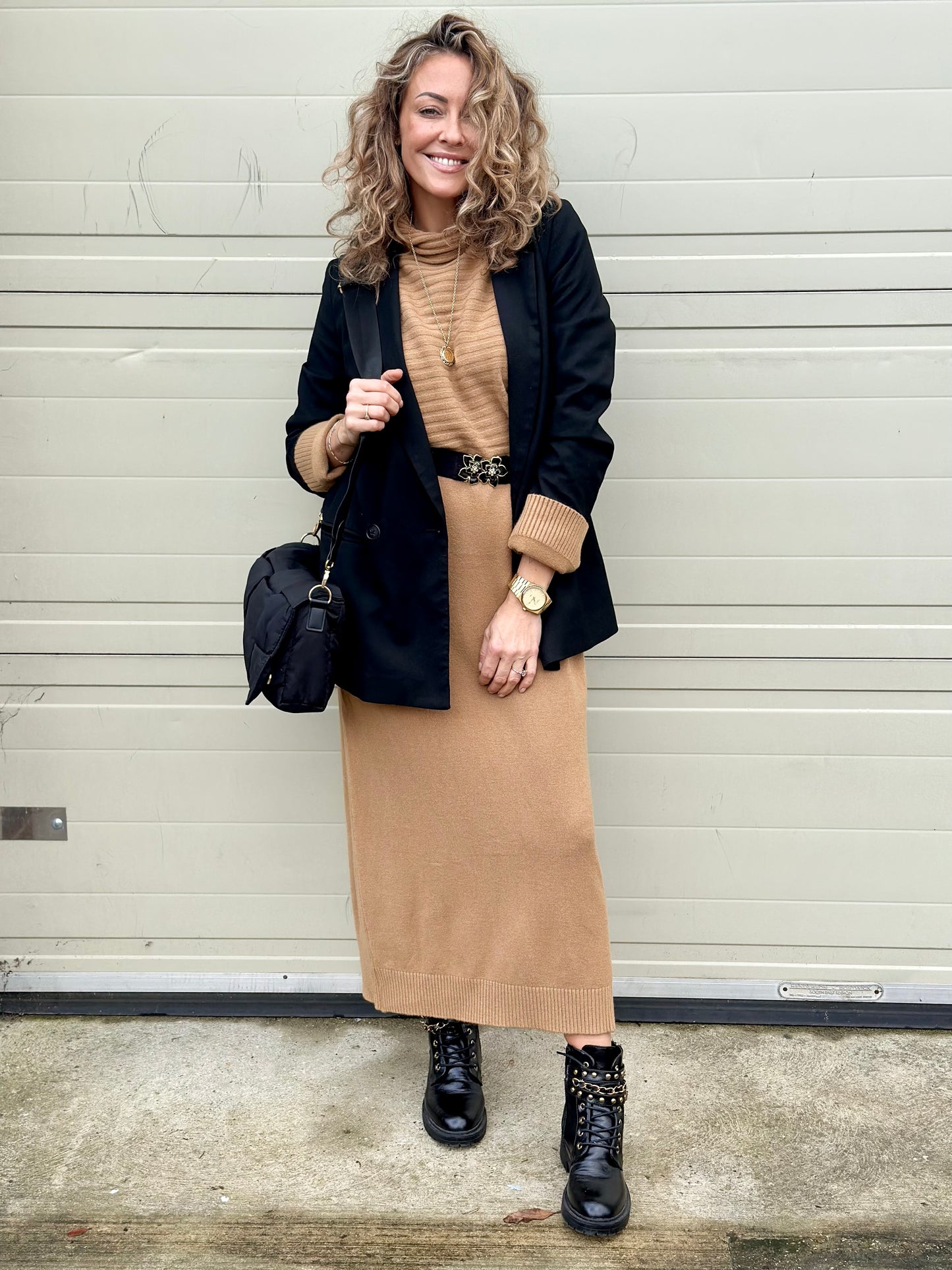 Camel Jumper Dress