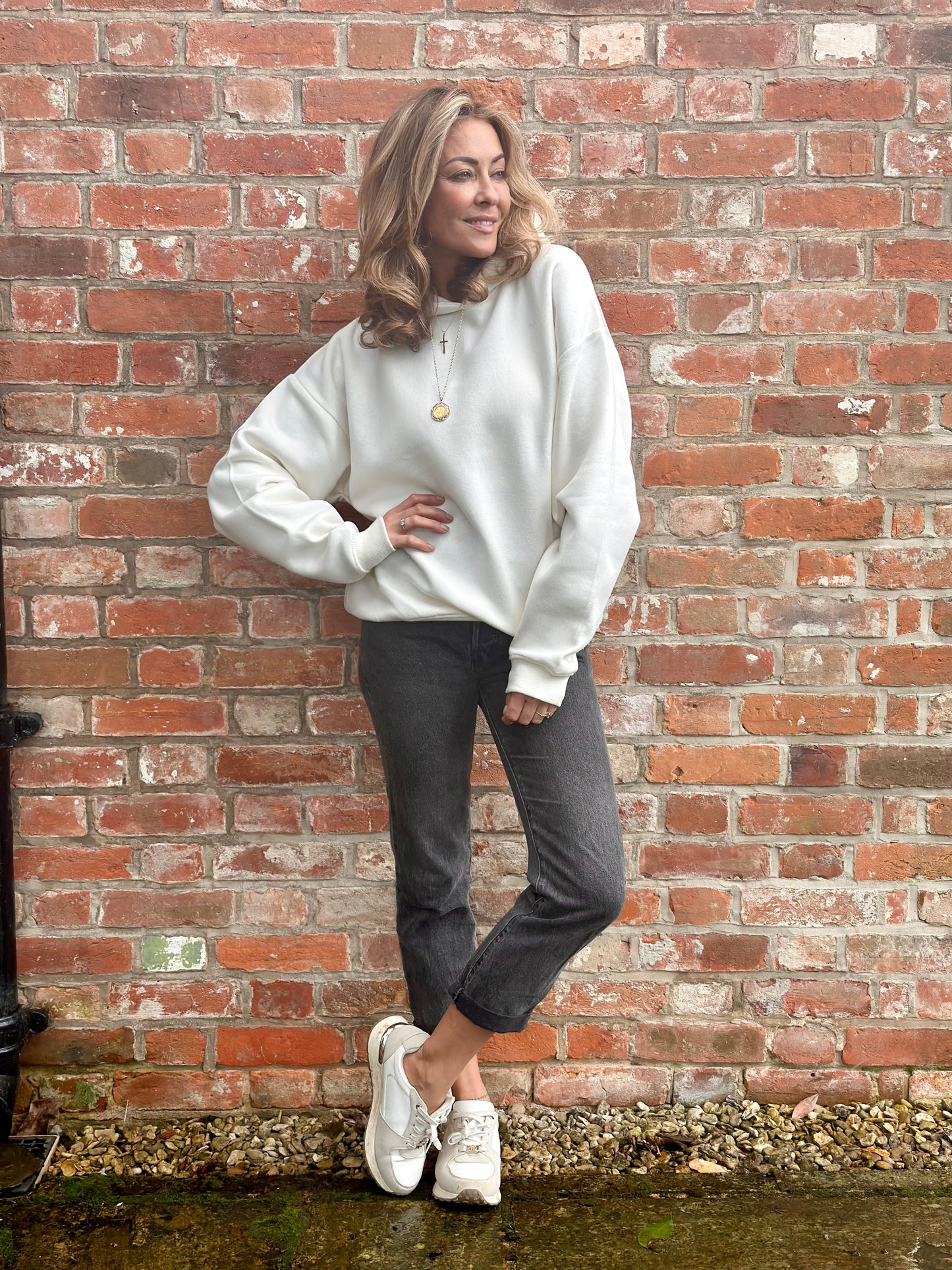 PEACHED Hoodie ECRU