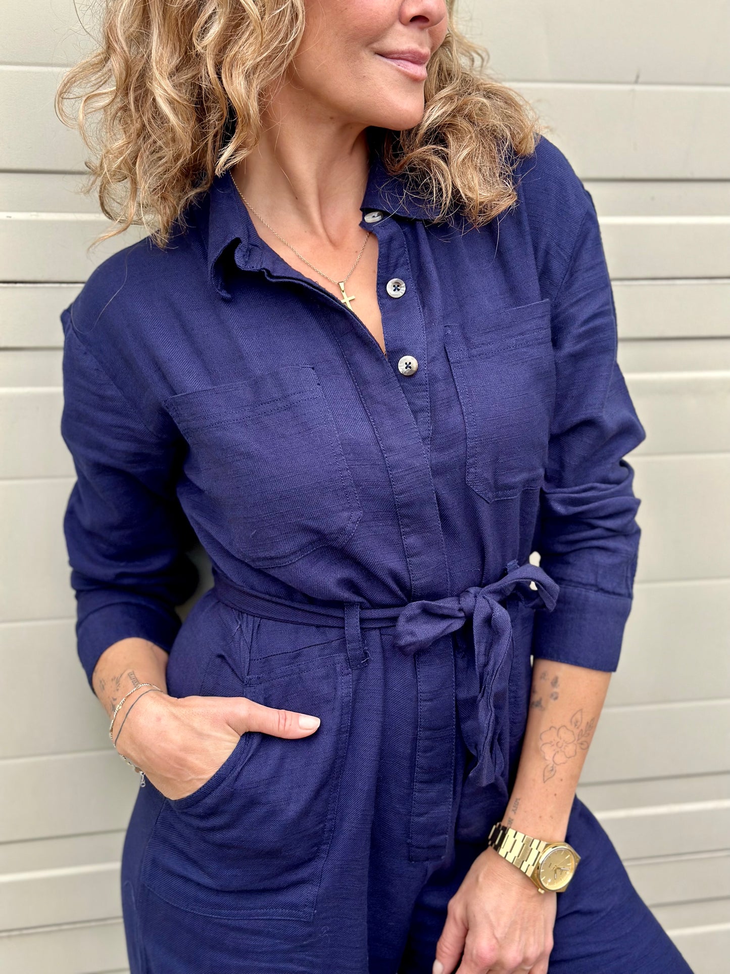 Navy Jumpsuit