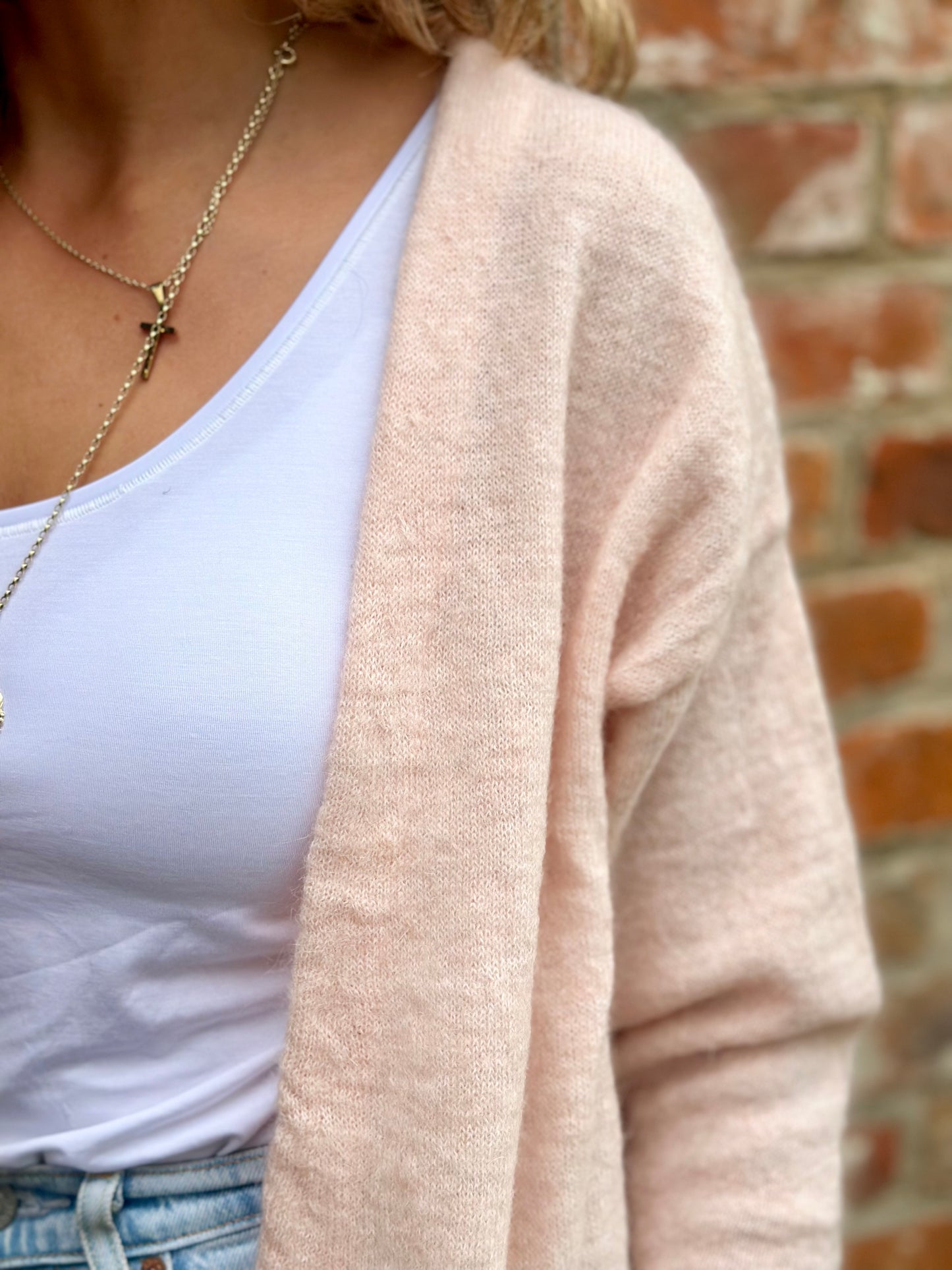 Pink Long Cardigan