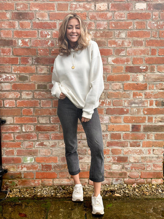 PEACHED Hoodie ECRU