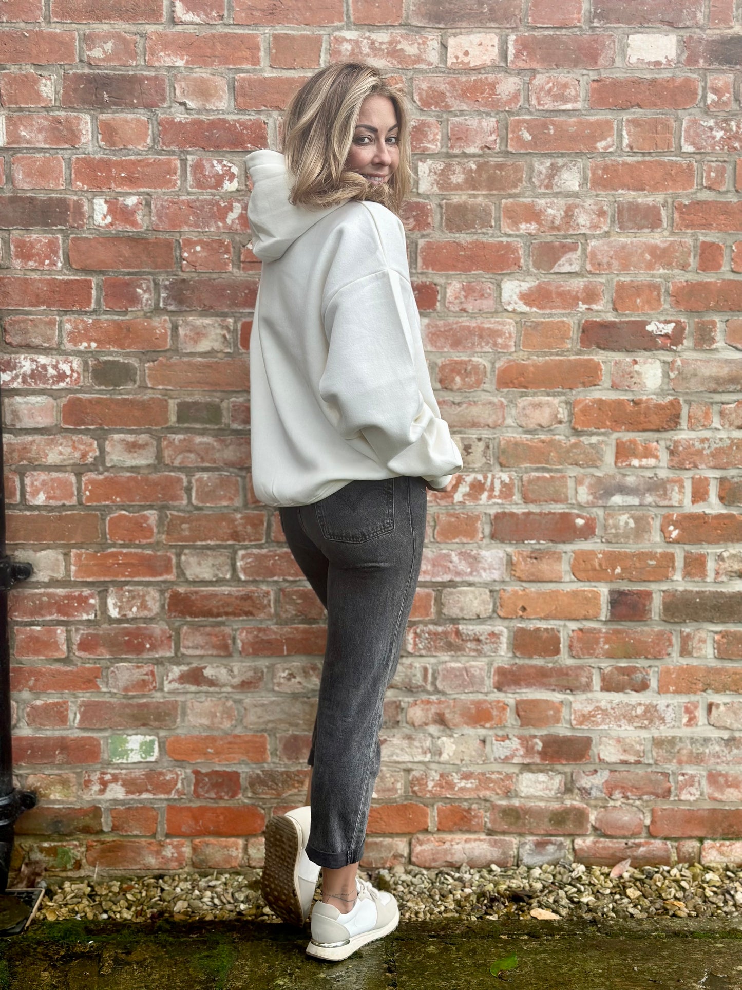 PEACHED Hoodie ECRU