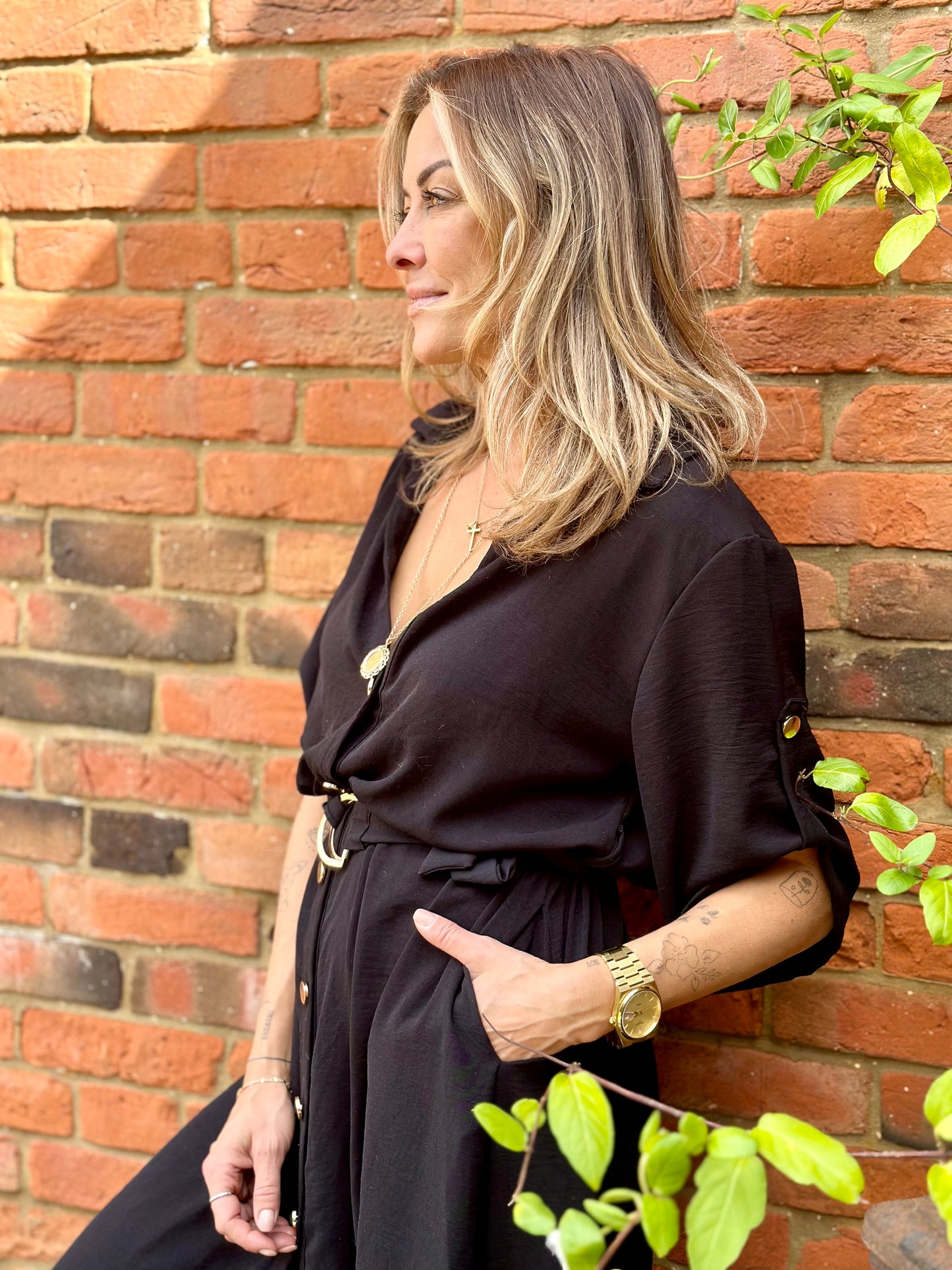 QED Belted Shirt Dress