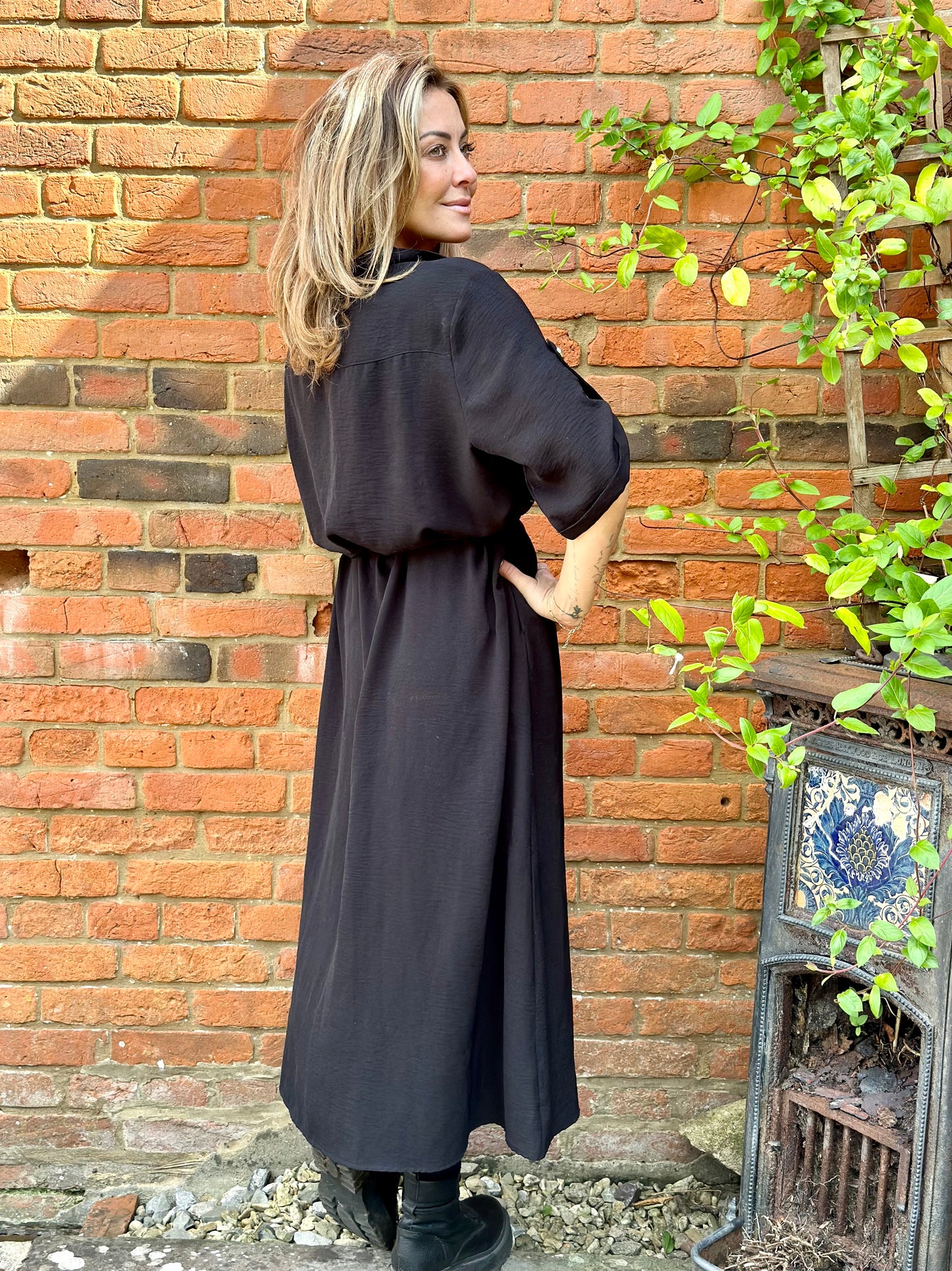 QED Belted Shirt Dress