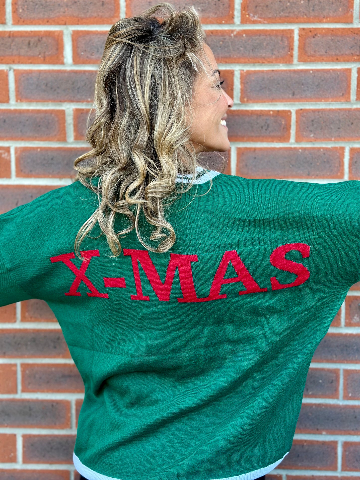 Green Christmas Cardigan