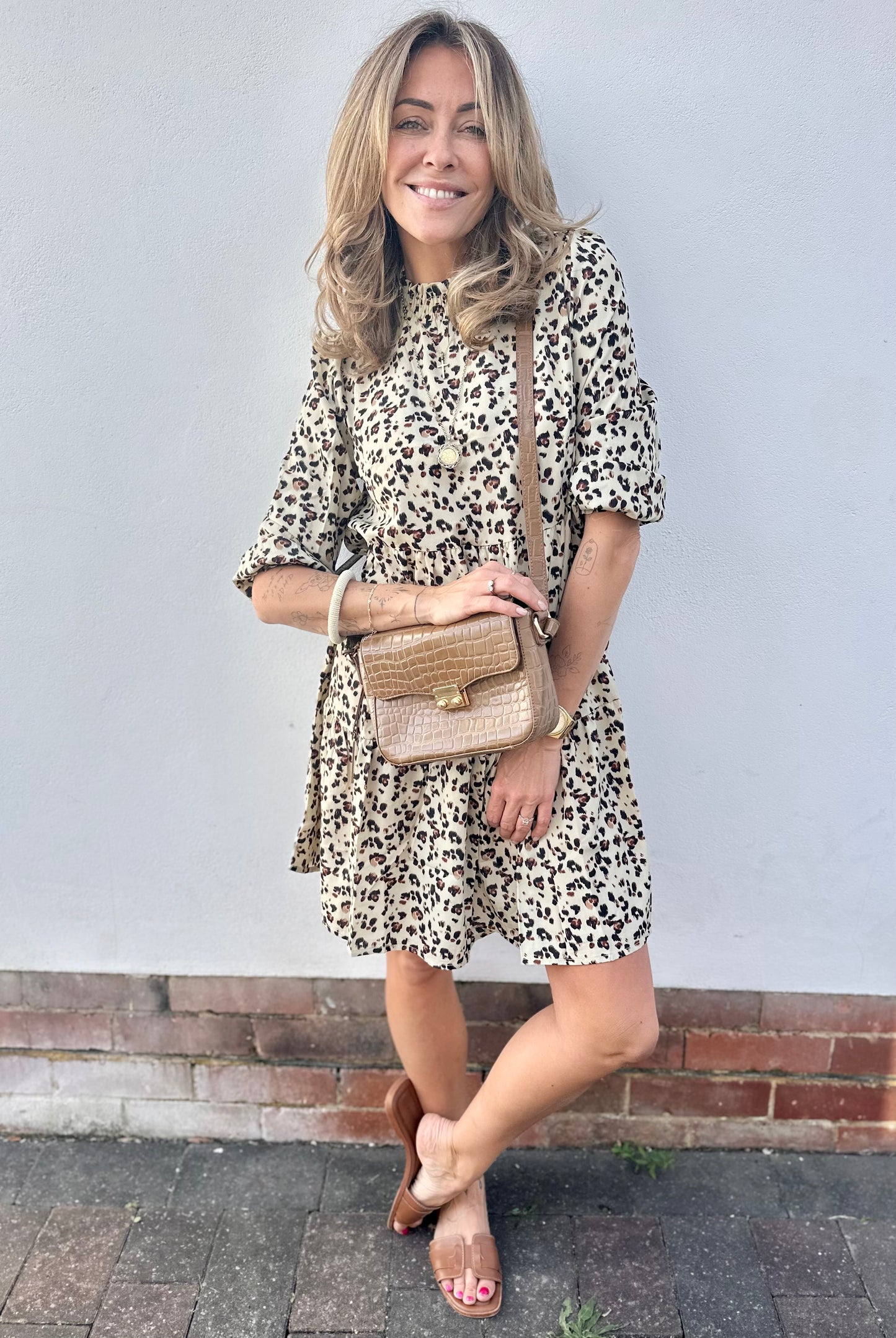 Animal Print Smock Dress