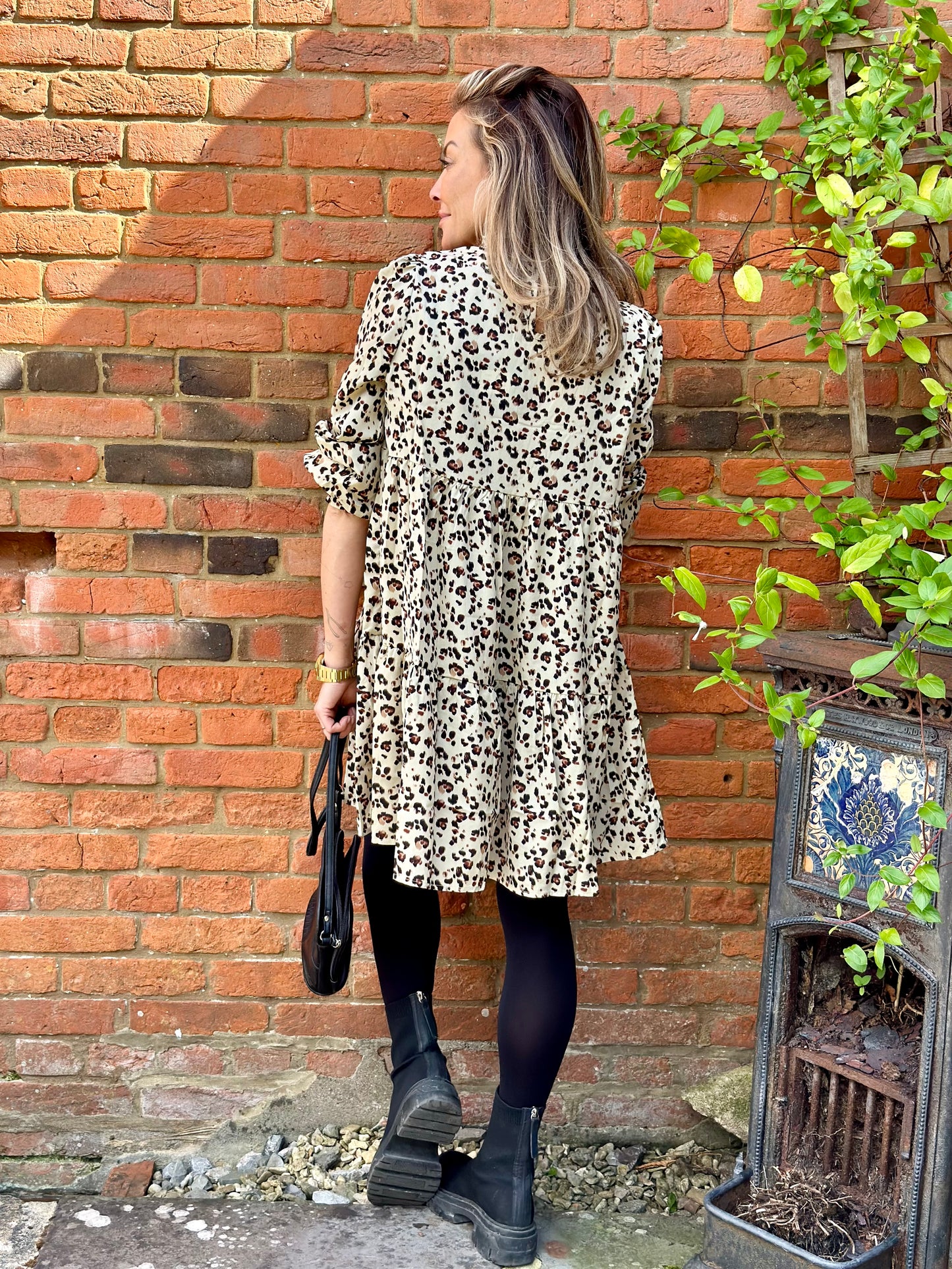 Animal Print Smock Dress
