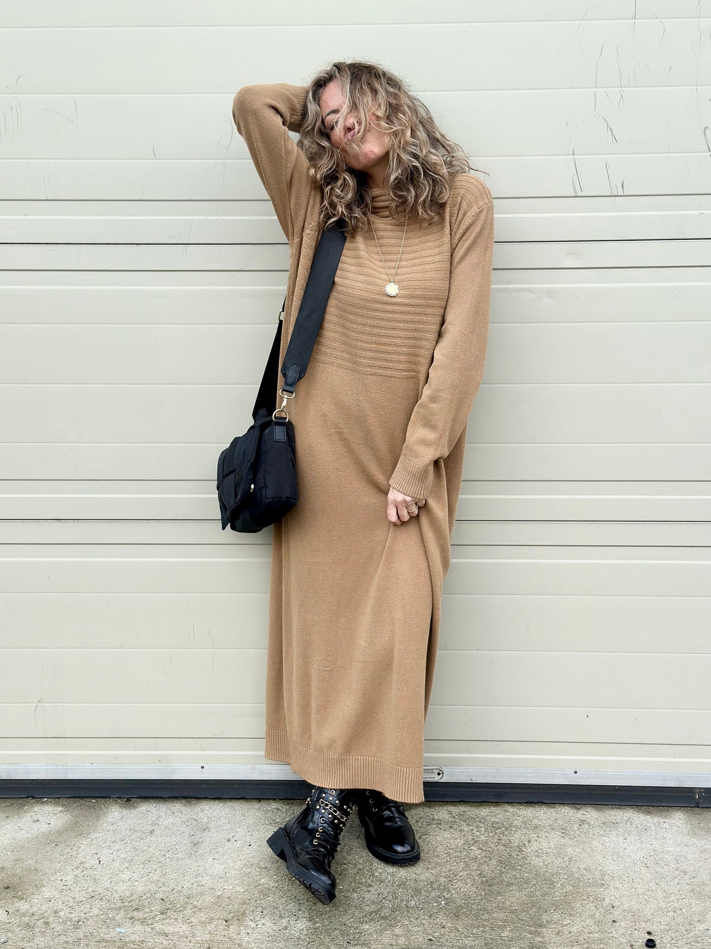 Camel Jumper Dress