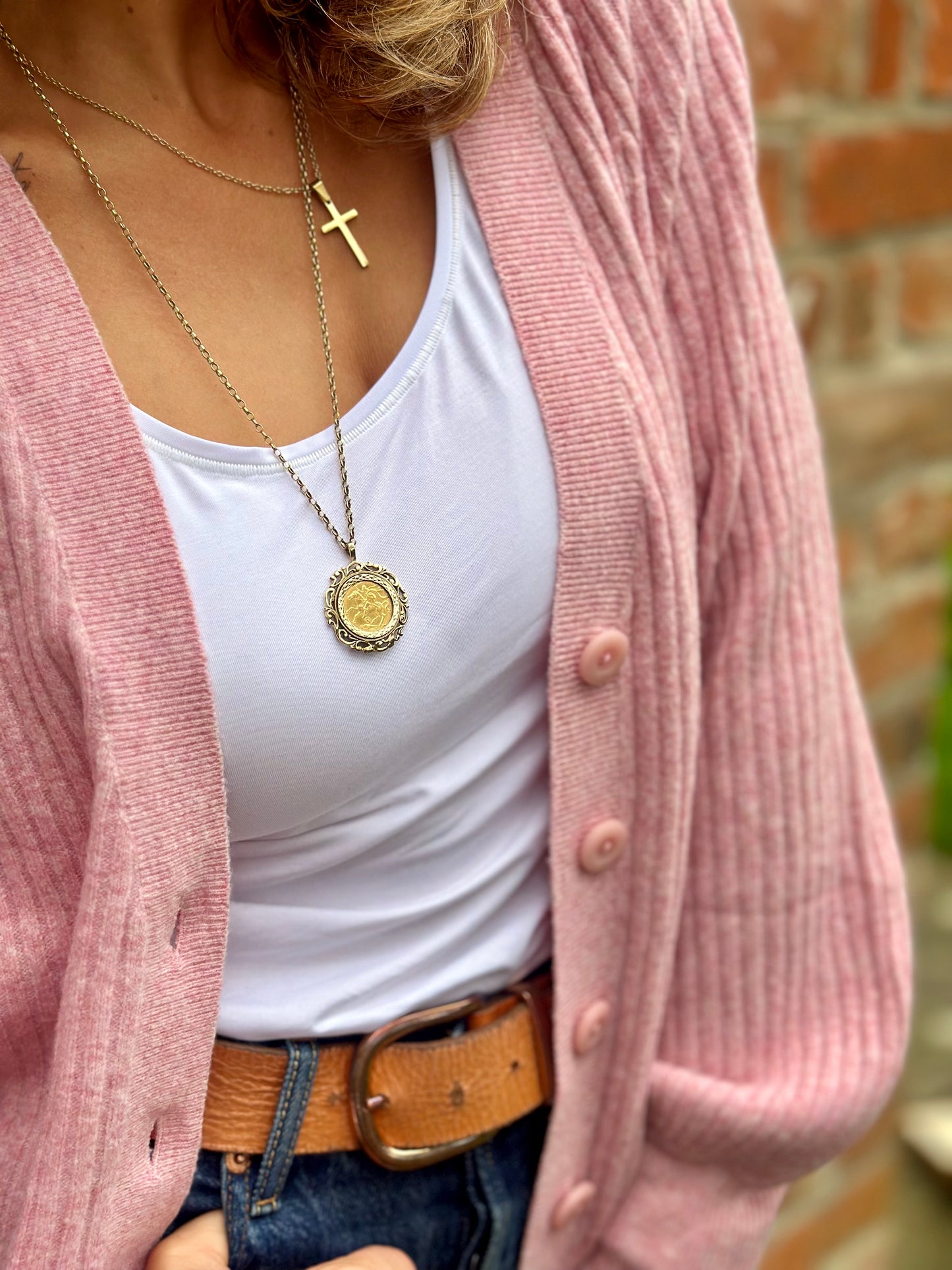 Pink Ribbed Cardigan