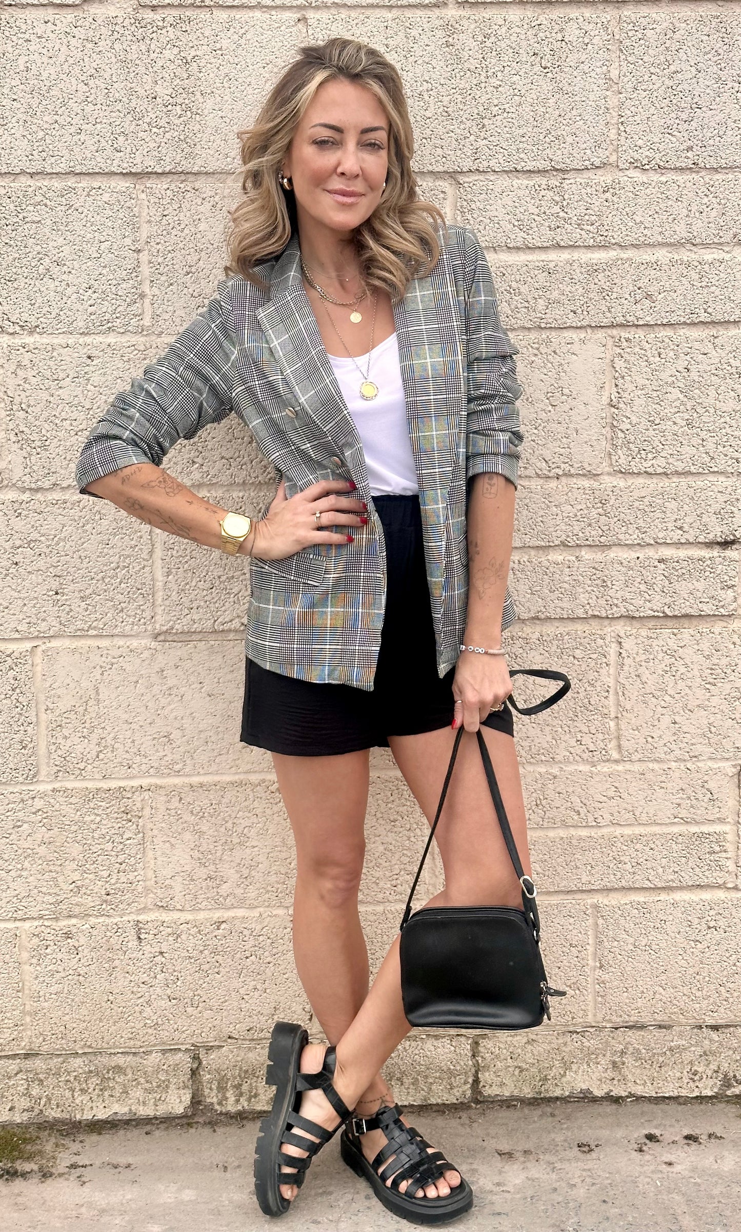 Checked Blazer