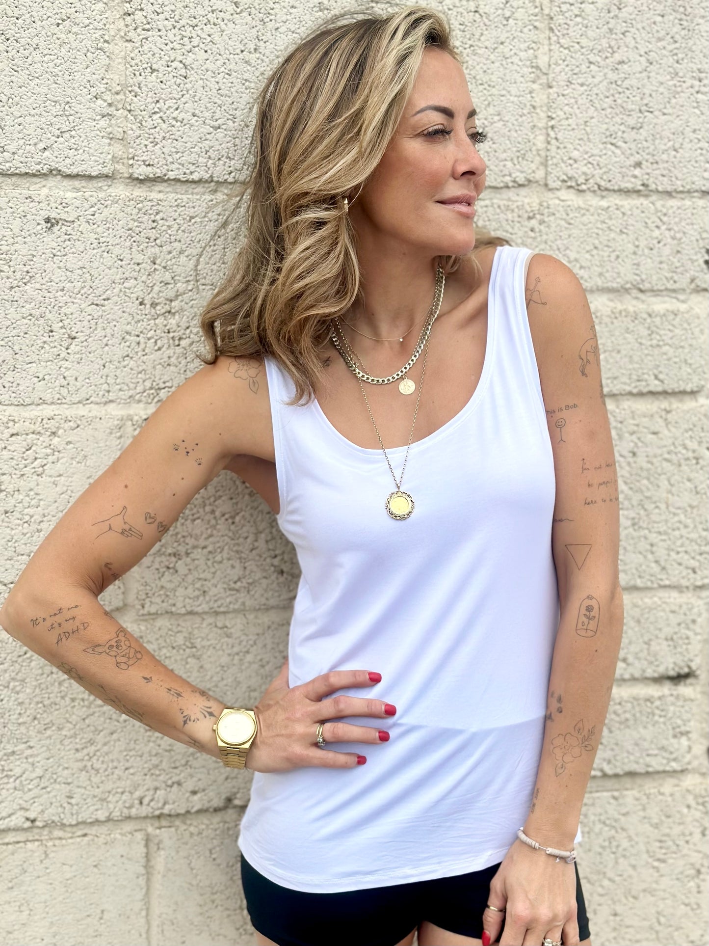 White Vest Top