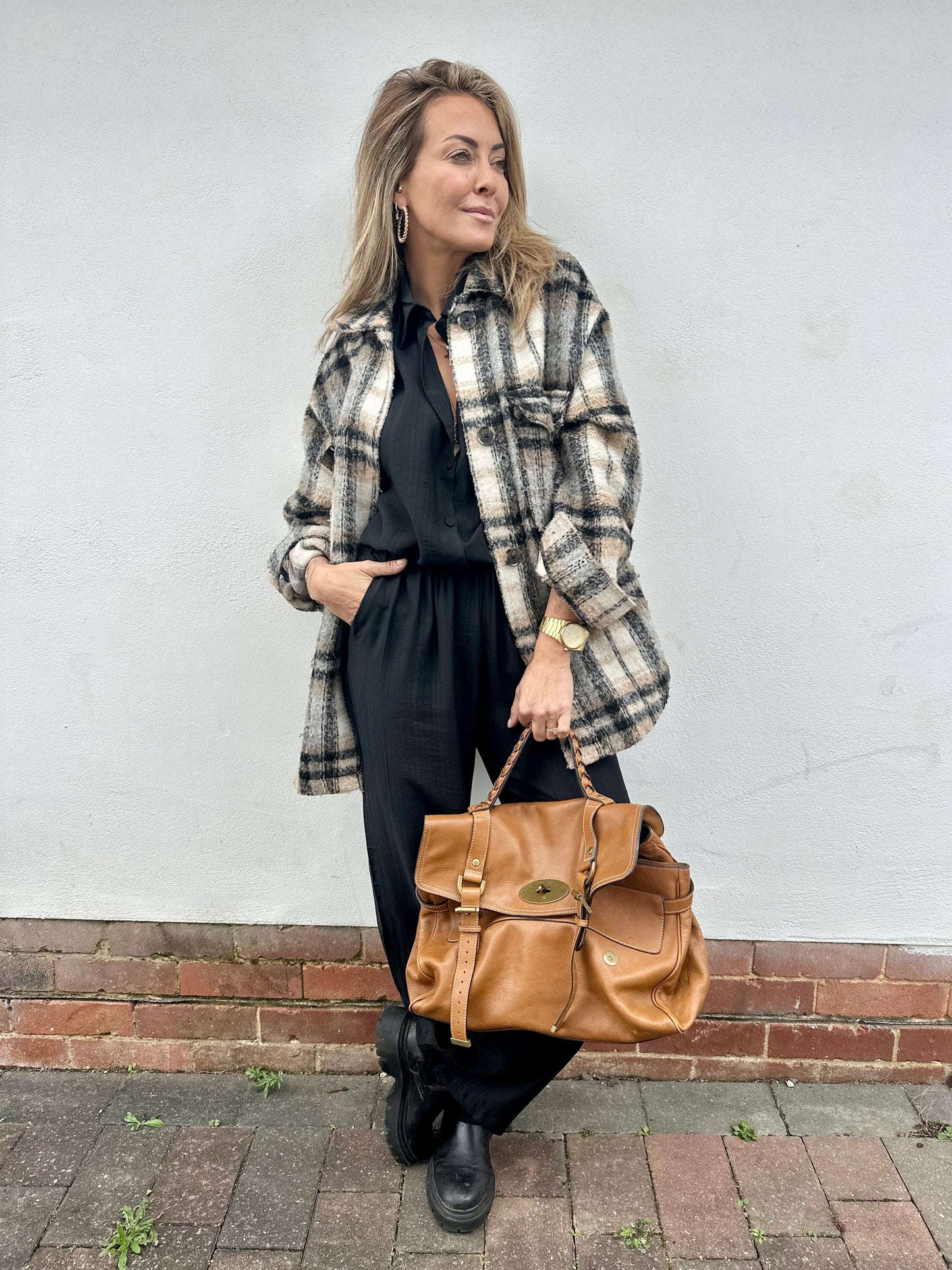 Black Striped Coord