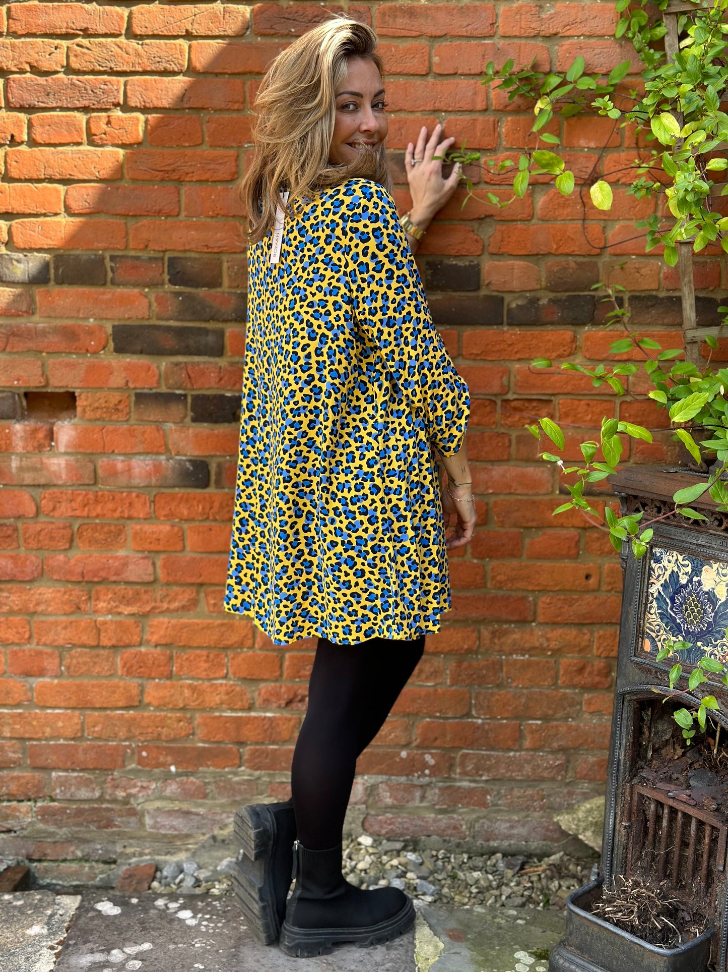 Animal Print Shirt Dress