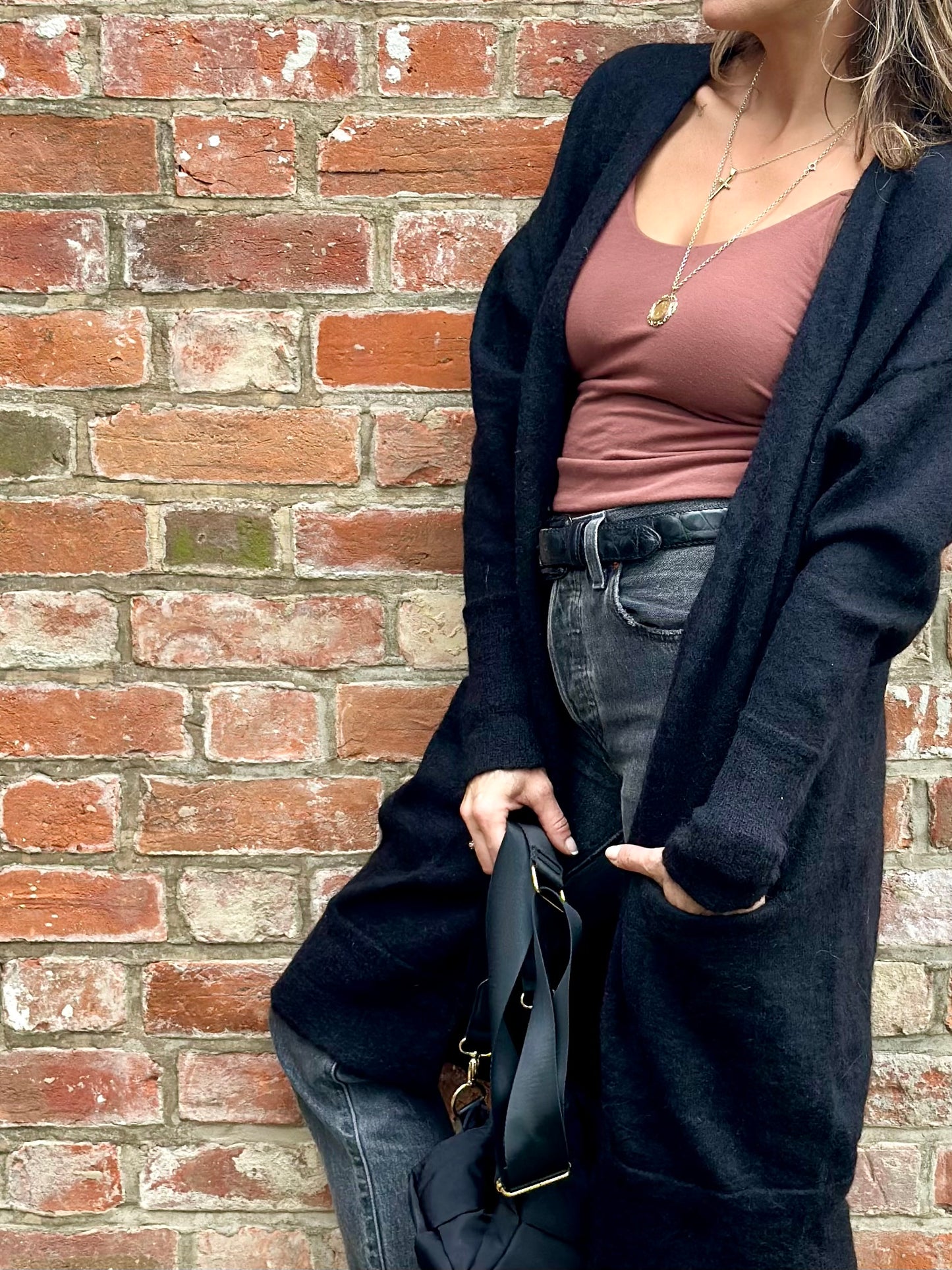 Black Long Cardigan
