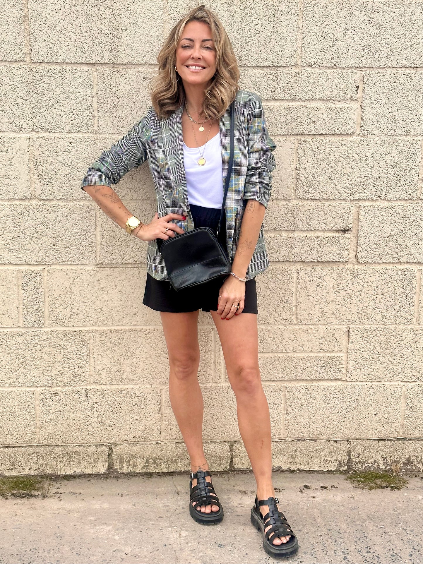 Checked Blazer