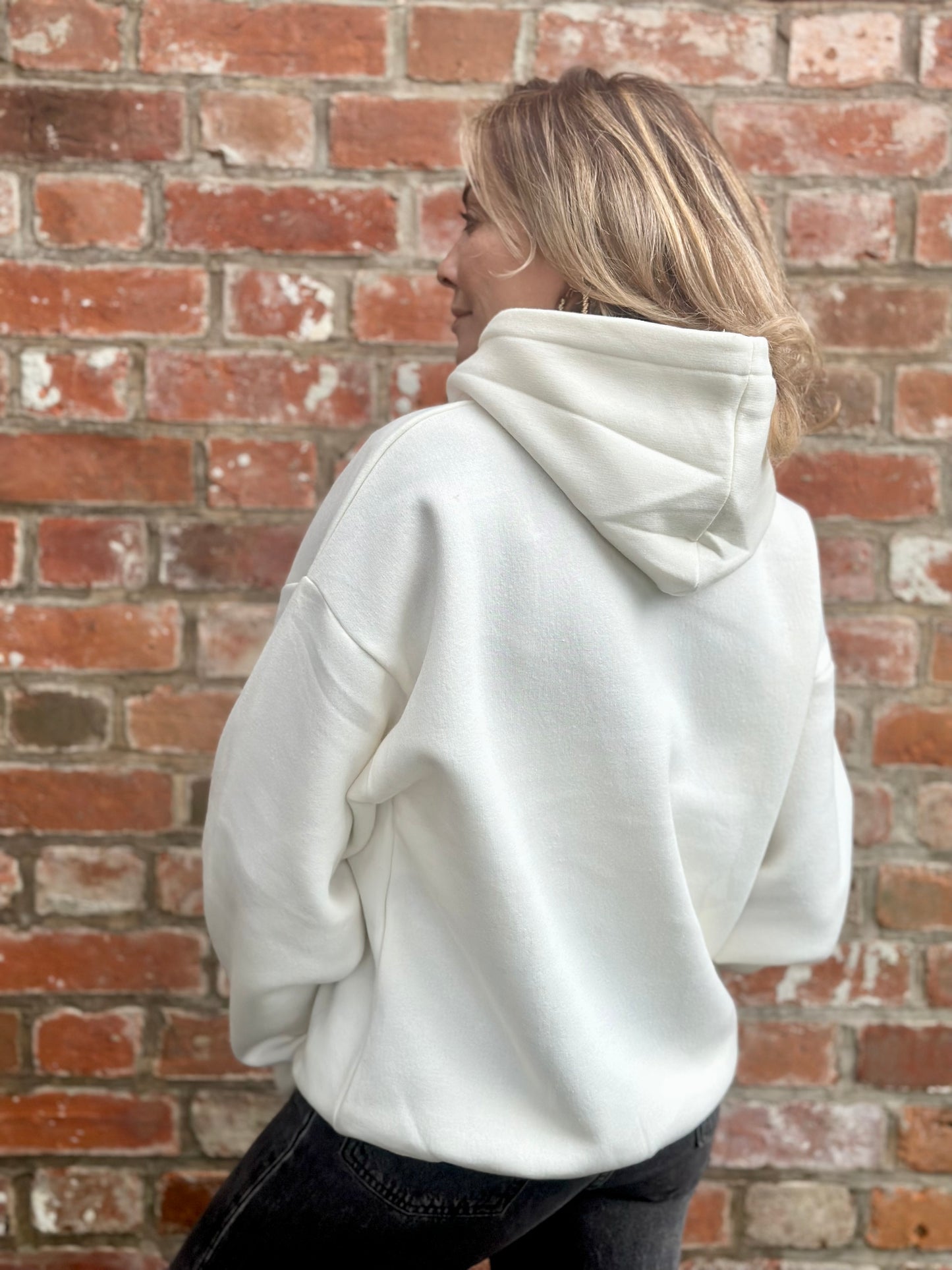 PEACHED Hoodie ECRU
