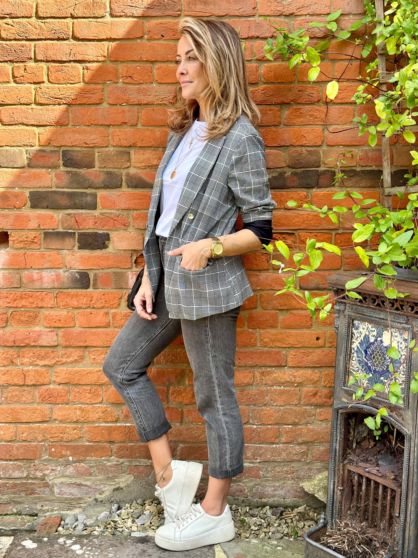 Checked Blazer